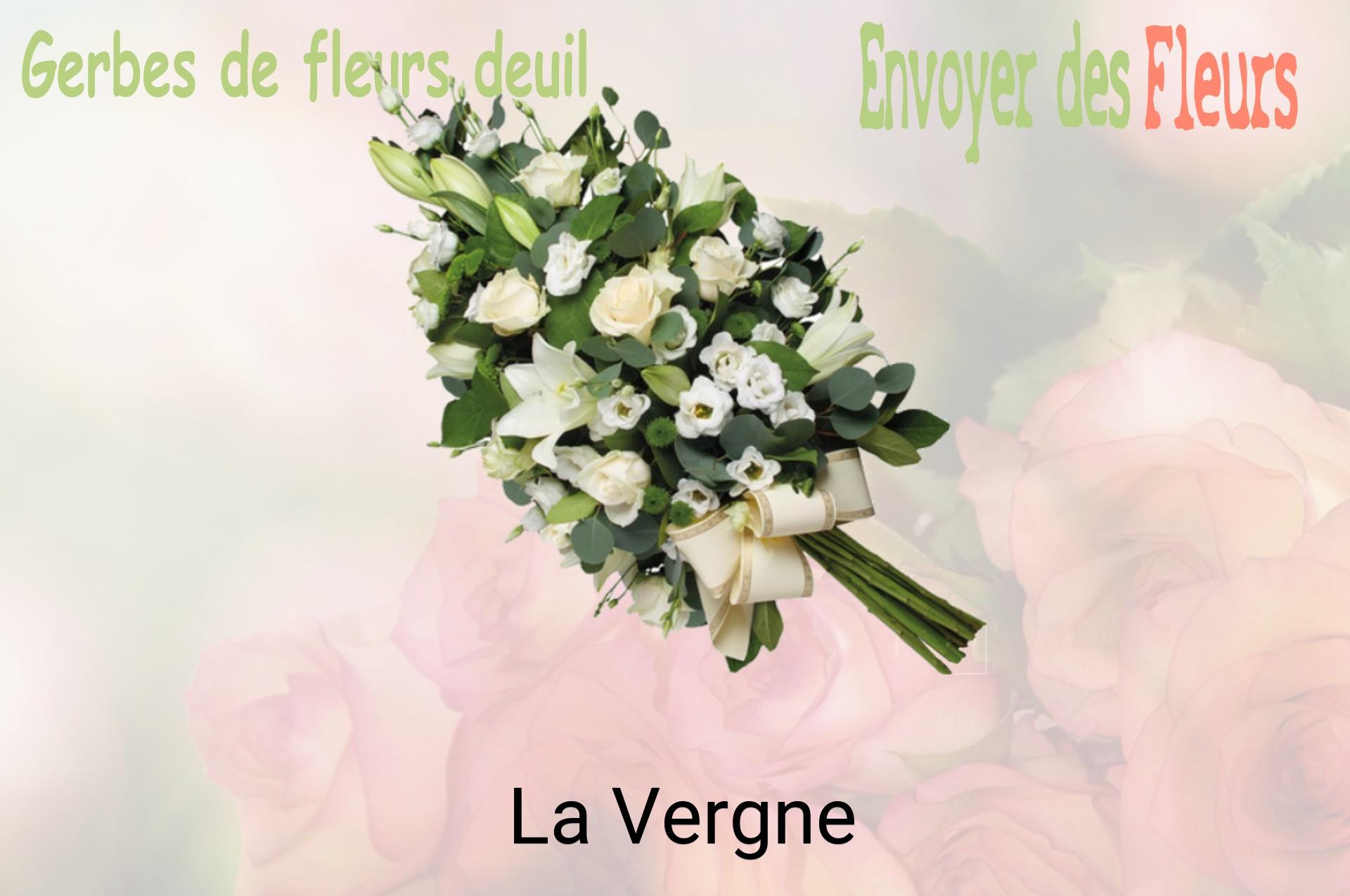 Gerbe de fleurs de deuil livrée à La Vergne